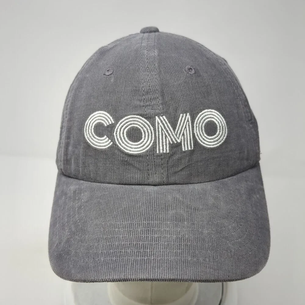 Como Slideback Hat Gray One Size Corduroy Top of the World 6 Panel